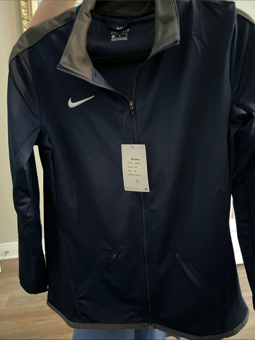 Nike Women’s Navy and Gray Dri-FIT Utility Jacket